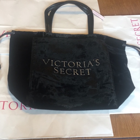 Victoria's Secret Handbags - Victoria’s Secret velvet and rhinestone tote